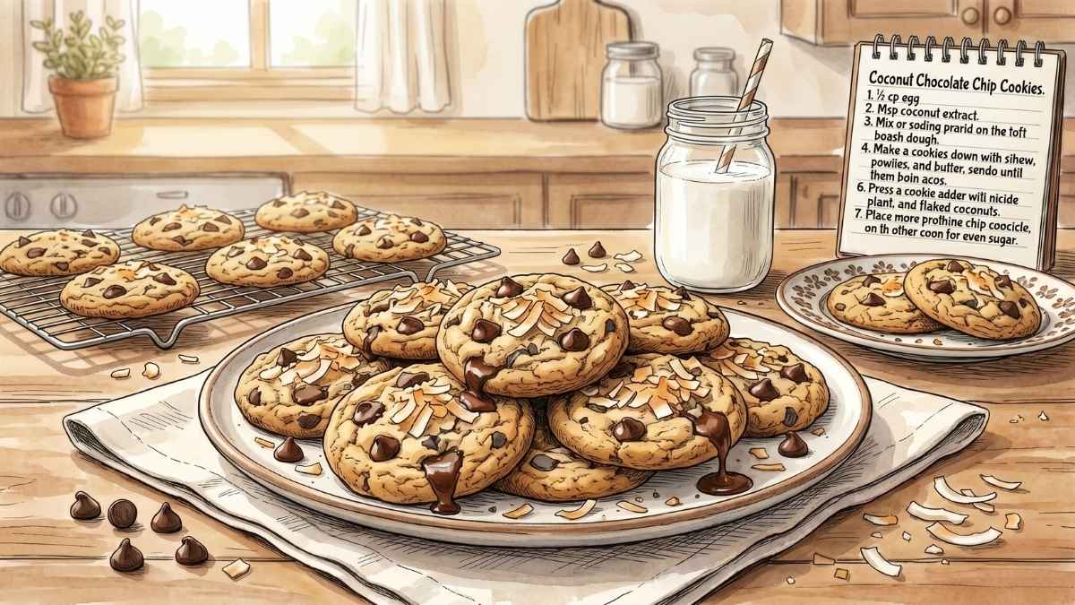 Coconut Chocolate Chip Cookies
