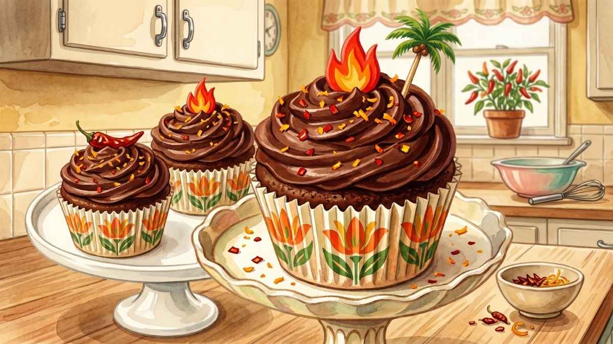 Tropical Heat Chocolate Cupcakes